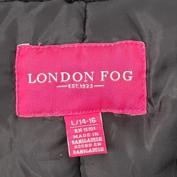 NWT London Fog Kids Black Snow Bib Overalls Size Large 14-16 - Picture 2 of 6